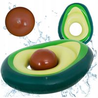 MATERAC DMUCHANY DO PŁYWANIA AWOKADO Z PESTKĄ PIŁKĄ DUŻY PONTON 150cm XL