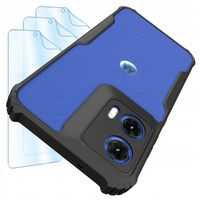 Etui do Motorola Moto G85 5G |Pancerne Przeźroczyste Silikonowe | 3x folia