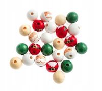 DREWNIANE KORALIKI MIKOŁAJE 2 CM 25 SZT GRKO-150 DP CRAFT