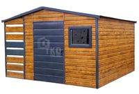 Schowek Domek Ogrodowy 2,5x2,5m + Wiata 1m Drzwi Okno drewnopodobny TKD221