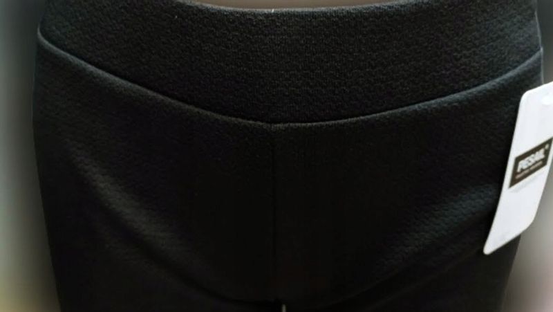 Spodnie damskie elastyczne HIT wzorek bawełna wysoki stan S/M CZARNE zdjęcie 2