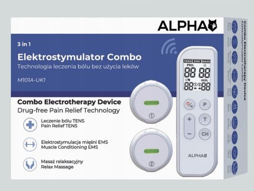 Bezprzewodowy Elektrostymulator TENS EMS Masaż 3w1 18 Programów na Arena.pl