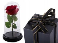 GRAWER Wieczna Róża Podświetlana w Szkle Prezent na Walentynki dla Niej led