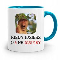 Kubek Błękitny Nosacz Janusz O 4 Na Grzyby Z Nadrukiem Ze Zdjęciem