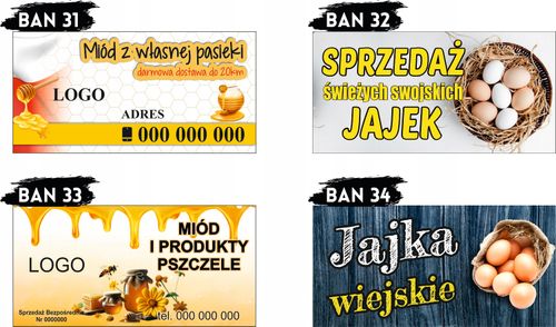 BANER OCZKOWANY reklamowy 100x50 cm różne wzory SKLEP SPOŻYWCZO PRZEMYSŁOWY na Arena.pl