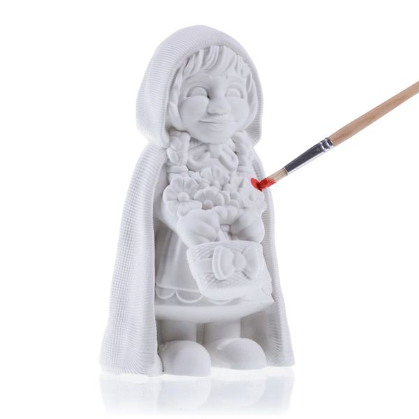 Kolorowanka 3D Czerwony kapturek Figurka gipsowa zdjęcie 1