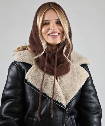 Czekoladowa Kominiarka KAPTUR komin Balaclava Czapka damska miekka zimowa na Arena.pl