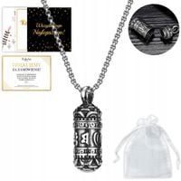 NASZYJNIK MĘSKI SEKRETNIK SREBRNY WISIOREK OTWIERANY STAL CHIRURGICZNA 316L