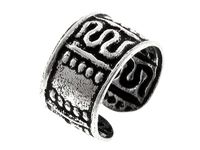 Elegancki oksydowany srebrny kolczyk nausznica wze wzorem srebro 925 K2088