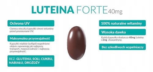 LUTEINA MAX 40mg NATURALNA OCZY WZROK 60 KAPSUŁEK na Arena.pl