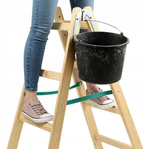 DRABINA DREWNIANA MALARSKA ROZSTAWNA 2x5 SZCZEBLI DWUSTRONNA 150kg na Arena.pl