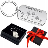 BRELOK Nasza RODZINA z GRAWEREM Prezent dla rodziców DZIEŃ MATKI OJCA mama