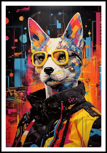 Plakat 68x101cm Kot w Miejskim Stylu na Arena.pl