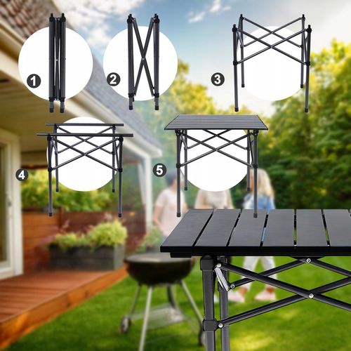 STÓŁ SKŁADANY TURYSTYCZNY OGRODOWY CATERINGOWY STOLIK ROZKŁADANY NA TARAS na Arena.pl