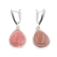 Kolczyki z Rodochrozytem w srebrze