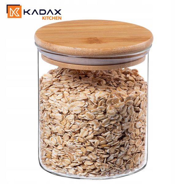 KADAX Pojemnik Szklany Przyprawy Makaron Z Pokrywką Słoik 800ml zdjęcie 7