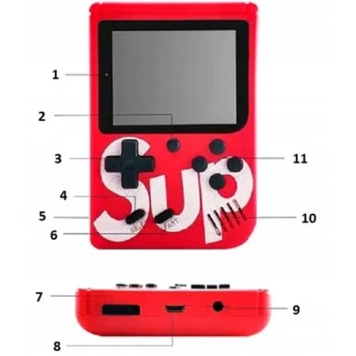 PRZENOŚNA MINI KONSOLA RETRO MARIO CONTRA TANK TETRIS PINBALL 400 GIER HIT na Arena.pl