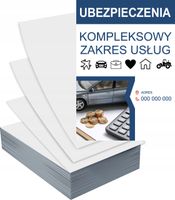 Ulotki A5 1000 szt reklamowe firmowe duży wybór wzorów UBEZPIECZENIA