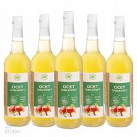Zestaw 5 x Ocet Jabłkowy 700 ml Niefiltrowany z Matką Octową – Naturalny