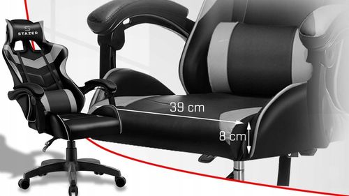 FOTEL KUBEŁKOWY OBROTOWY REGULOWANY GAMINGOWY KRZESŁO GRACZA DO KOMPUTERA na Arena.pl