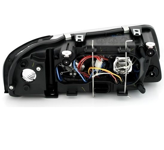 Lampy Reflektory DO AUDI A3 OD 2000 DO 2003 Roku RINGI BLACK zdjęcie 3