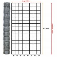 SIATKA LEŚNA 150/16/10 L - rolka 25m OCYNKOWANA do pola sady lasy budowa