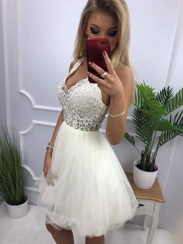 Sukienka Saba- ecru M (38) na Arena.pl