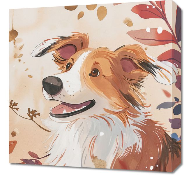 Obraz 50x50cm Collie Jesienną Porą zdjęcie 1