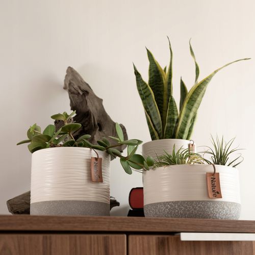 KADAX Doniczka Ceramiczna Osłonka 17x9cm Biała na Arena.pl