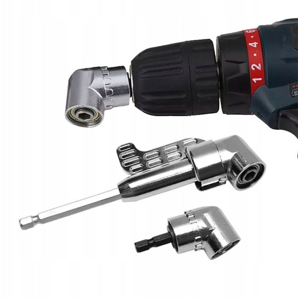 ADAPTER KĄTOWY 105° Duzy + Mały DO WKRĘTARKI 1/4" HEX zdjęcie 1