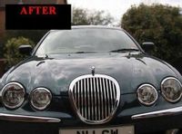 1999-2008 JAGUAR S-TYPE S TYPE - LIstwy chrom grill chromowane na atrapę