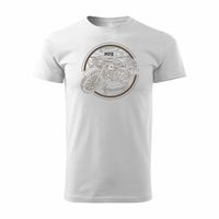 Koszulka motocyklowa na motor M72 Dniepr Ural męska biała REGULAR S