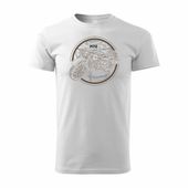 Koszulka motocyklowa na motor M72 Dniepr Ural męska biała REGULAR L