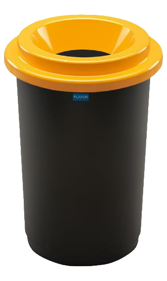 Kosz do segregacji ECOBIN 50L żółty - plastik zdjęcie 1