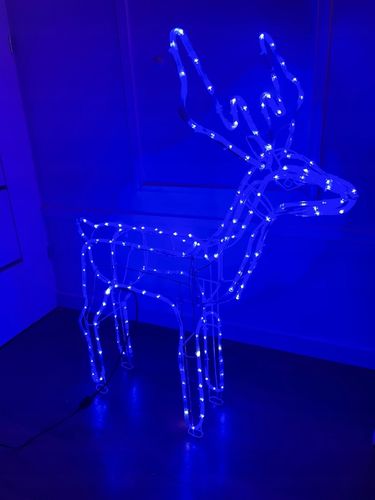 Renifer LED Świąteczny Świecący Figurka Na Zewnątrz XL 85 Duży Niebieski na Arena.pl