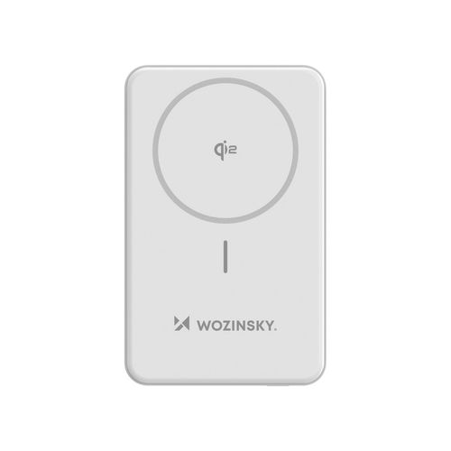 Powerbank magnetyczny Qi2 10000mAh z podstawką USB-A USB-C 22.5W PD - biały na Arena.pl