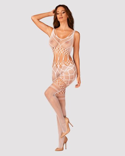 Pikantny Biały Bodystocking G330 Obsessive S/M/L na Arena.pl