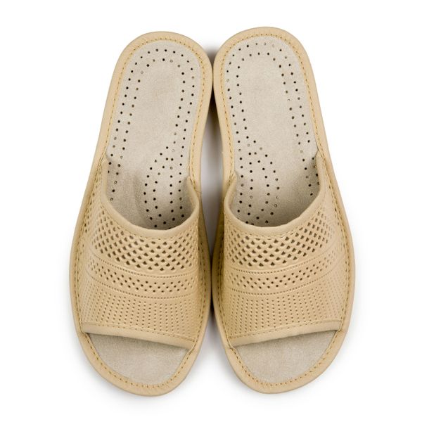 Modne klapki na lato beżowe zdjęcie 2