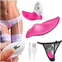 EKSLUZWYNY WIBRATOR MASAŻER - WIBRUJĄCE SEX MAJTKI STEROWANE PILOTEM