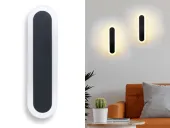 LAMPA ELEWACYJNA LED KINKIET OGRODOWY 9W 30CM CZARNY 4500K