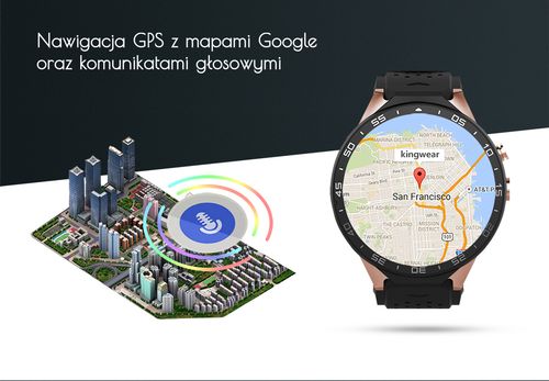SMARTWATCH KW88 ANDROID 5.1 WIFI GPS SIM AMOLED PL na Arena.pl
