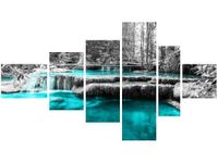 100CM 180CM OBRAZ 6 ELEM WODOSPAD ŚCIENNY