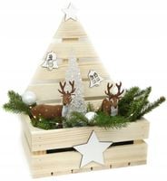 Skrzynka Boże Narodzenie Prezent Stroik Choinka