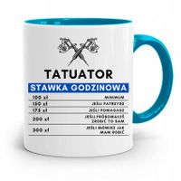 Dla Tatuażystki Tatuażysty Kubek Błękitny Prezent Z Nadrukiem Ze Zdjęciem