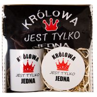 Prezent Na Dzień Kobiet Zestaw Prezentowy Komplet Ręcznik Kubek Podkładka