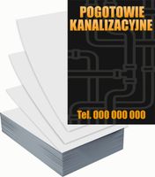 Ulotki A6 reklamowe firmowe 5000szt projekt w cenie POGOTOWIE KANALIZACYJNE