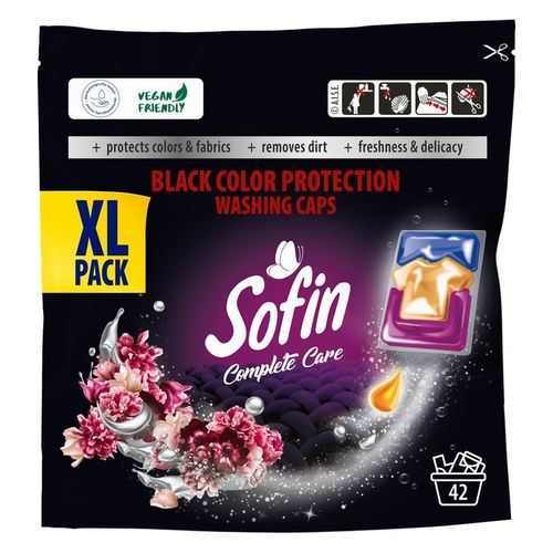 Sofin Kapsułki do Prania Ciemnego Czarnego Black Ochrona Kolorów XL 42szt na Arena.pl