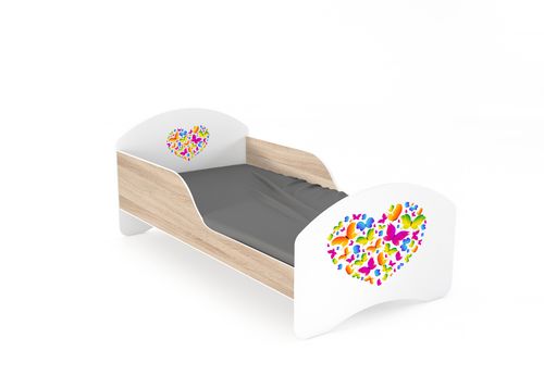 Łóżko dziecięce LEO2 140x70 biało-sonoma na Arena.pl