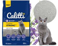 ŻWIREK BENTONITOWY zbrylający do kuweta DLA KOTA CALITTI lawendowy 25L