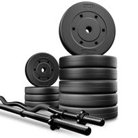 Zestaw obciążeń bitumicznych do ćwiczeń 52kg z gryfami sztanga Trex Sport